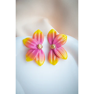 Aritos modelo flor de loto 