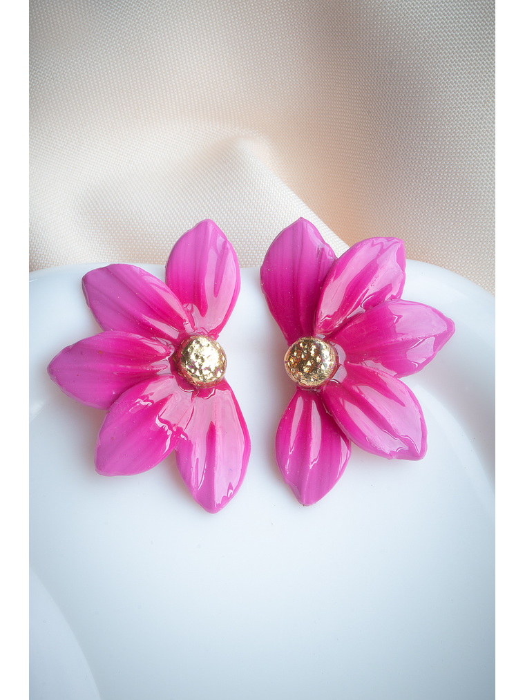 Aritos modelo flor de loto  1