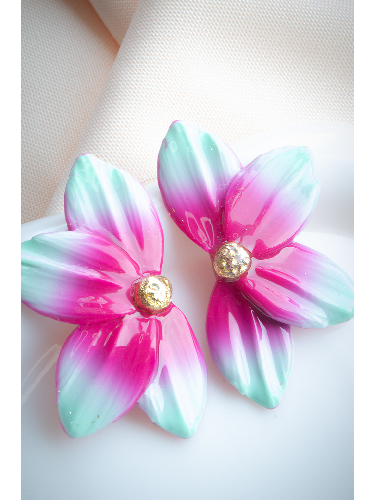 Aritos modelo flor de loto 2