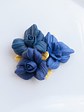 Aritos y Pin de Ramo de flores azules - Miniatura 2