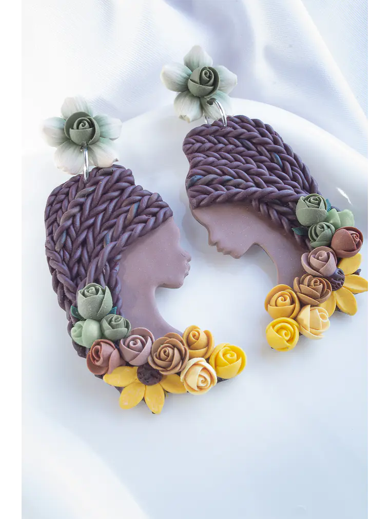 Aros Mujer soñadora Afro 3