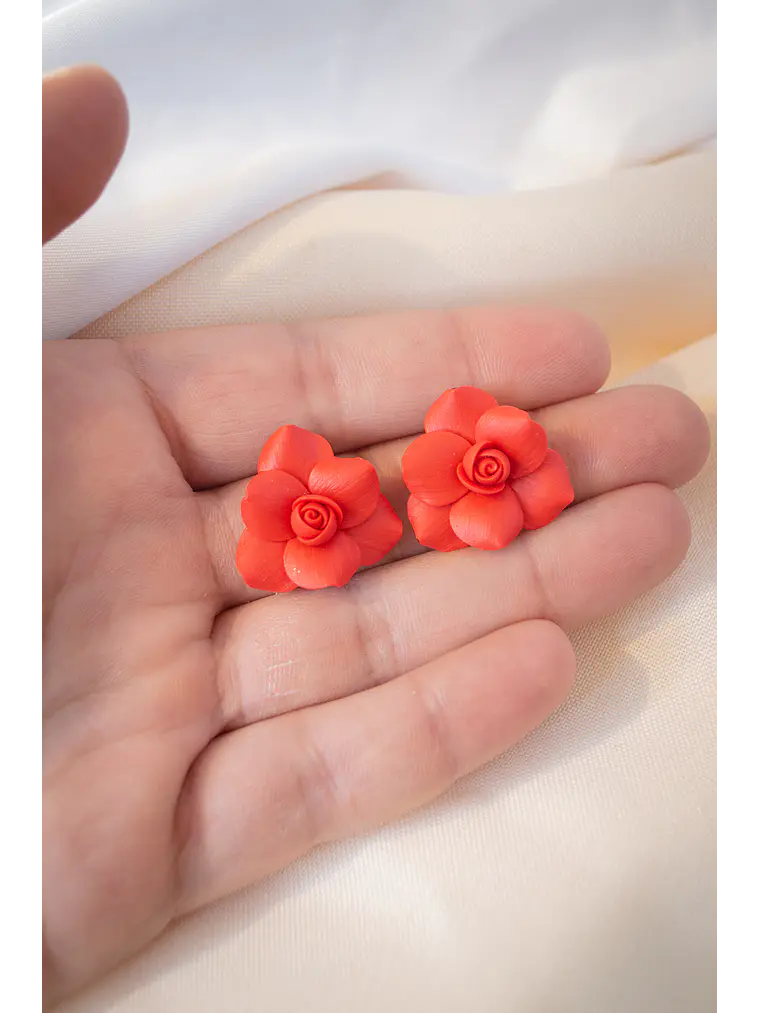 Aritos Rosas Rojas  2