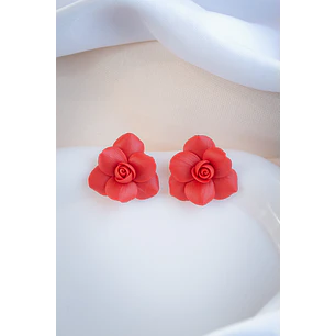 Aritos Rosas Rojas 