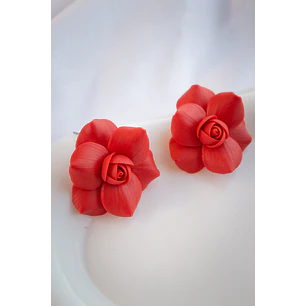 Aritos Rosas Rojas 