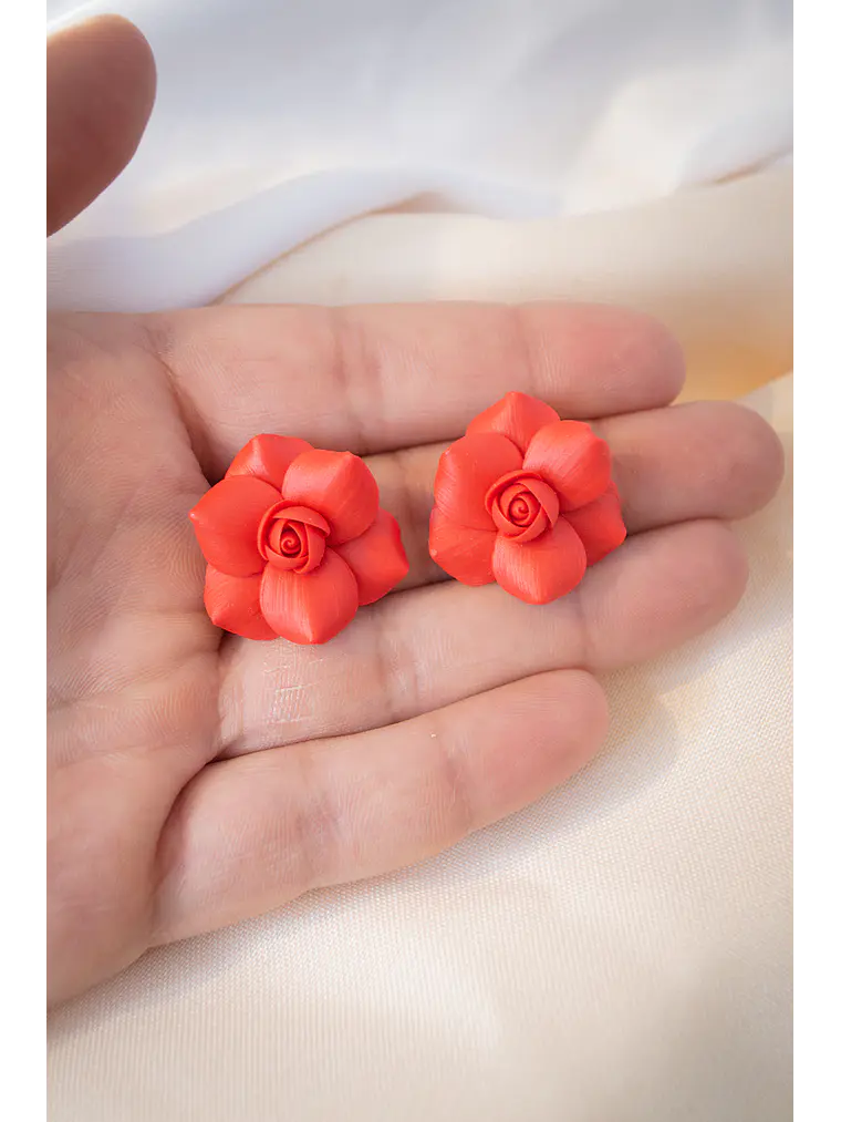Aritos Rosas Rojas  3