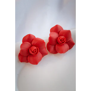 Aritos Rosas Rojas 