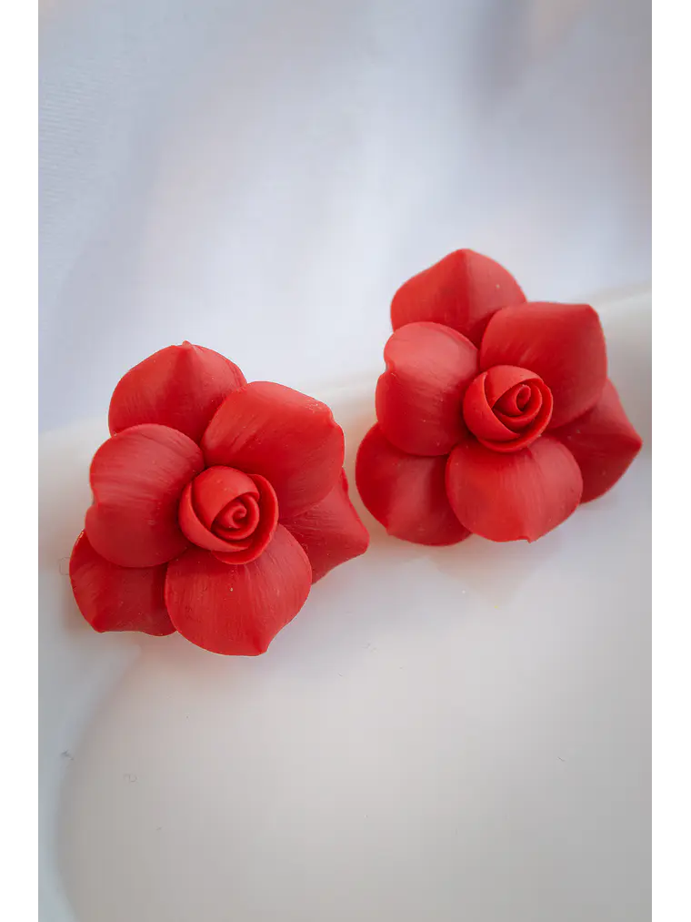 Aritos Rosas Rojas  2