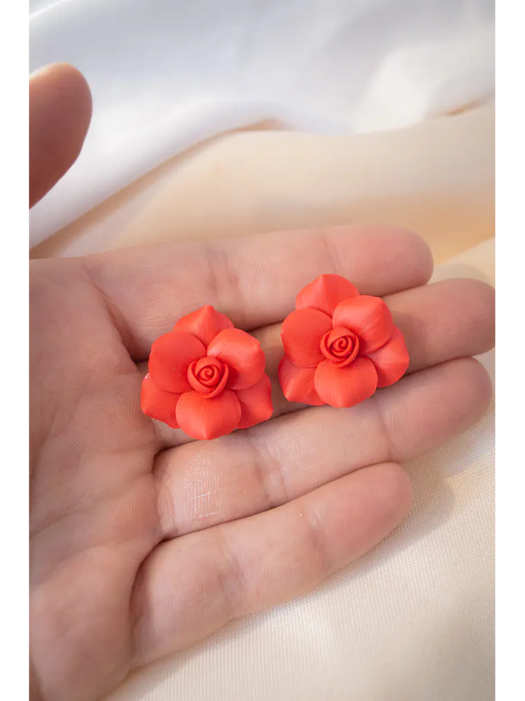 Aritos Rosas Rojas  3