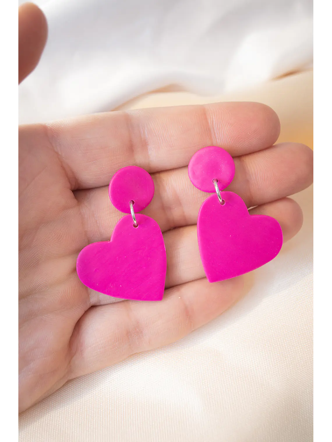 Aritos de Corazón colgante  2