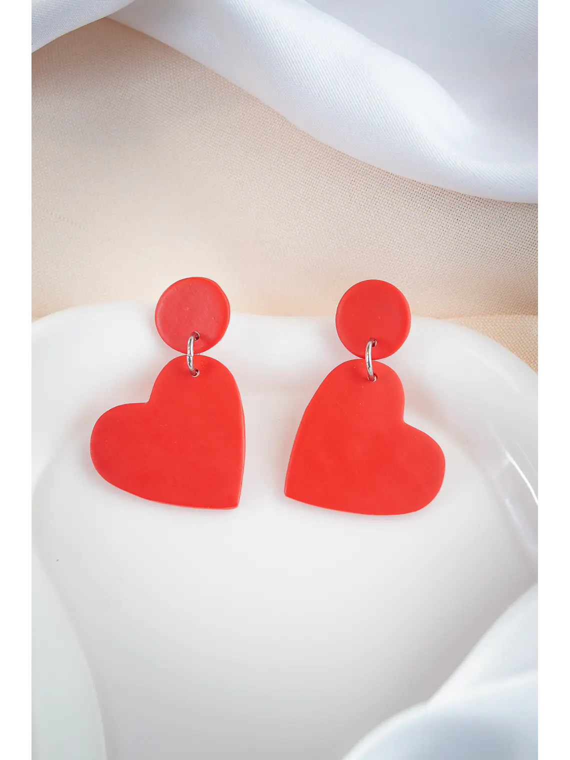 Aritos de Corazón colgante  3