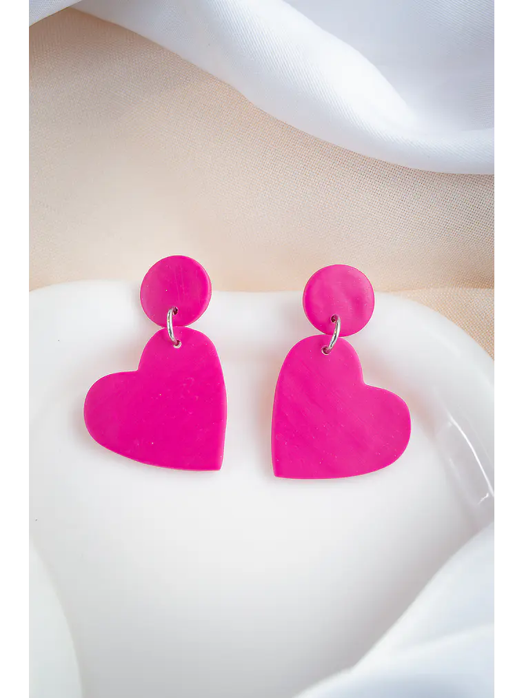 Aritos de Corazón colgante  4
