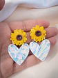 Aritos Girasol y Corazon multicolor  - Miniatura 4