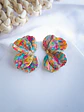 Aritos modelo scrunchys multicolor 4 cms - Miniatura 1