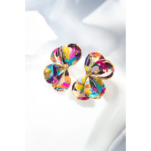 Aritos modelo scrunchys multicolor 4 cms