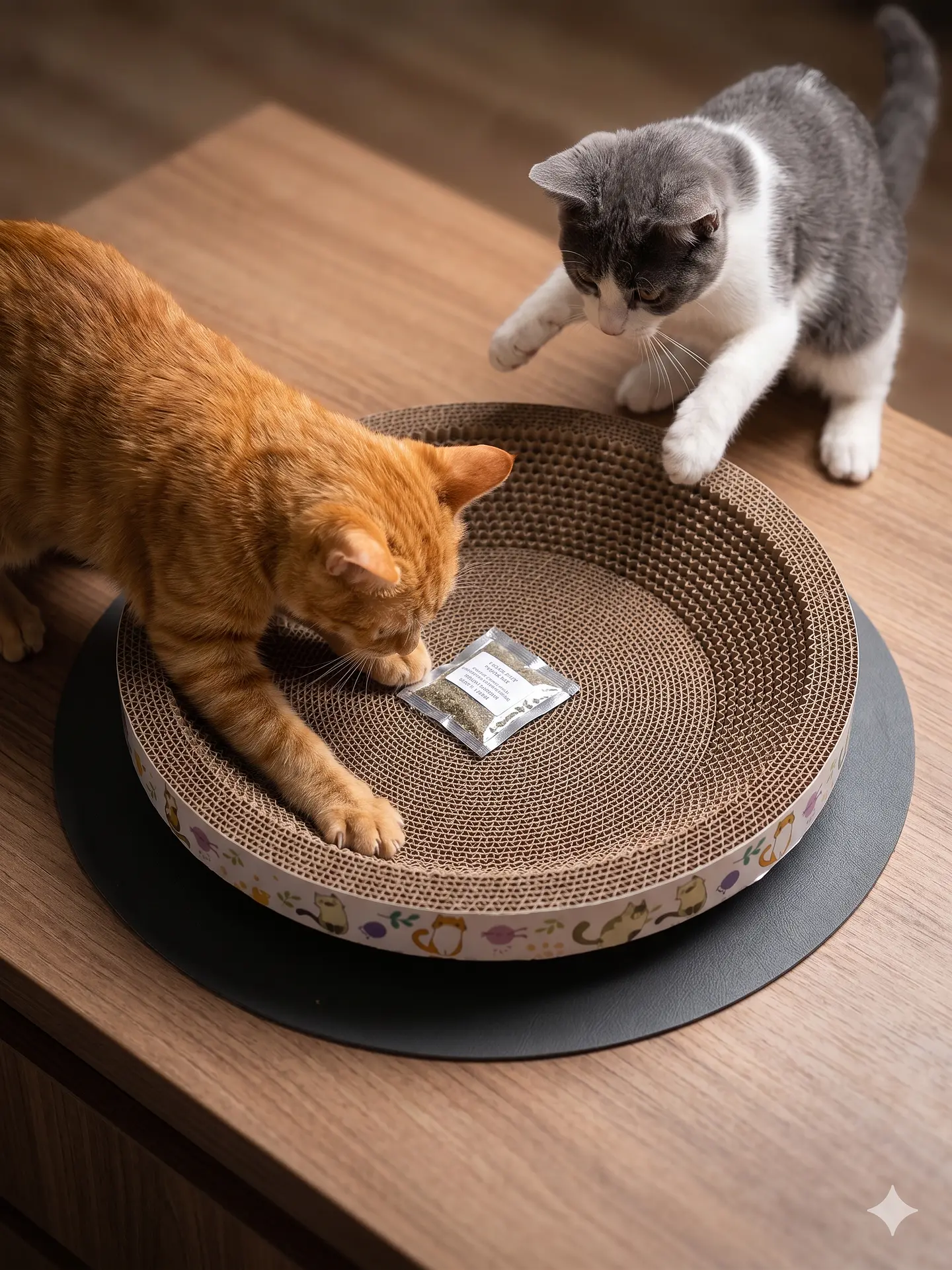 Rascador redondo con catnip 2