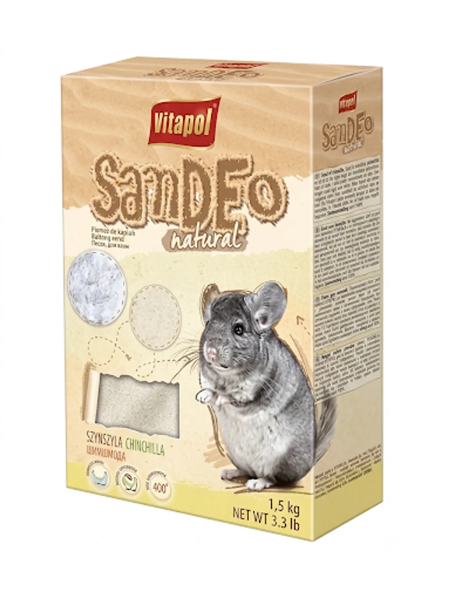 Arena de baño para chinchilla usada en hámster 1,5 kg 1