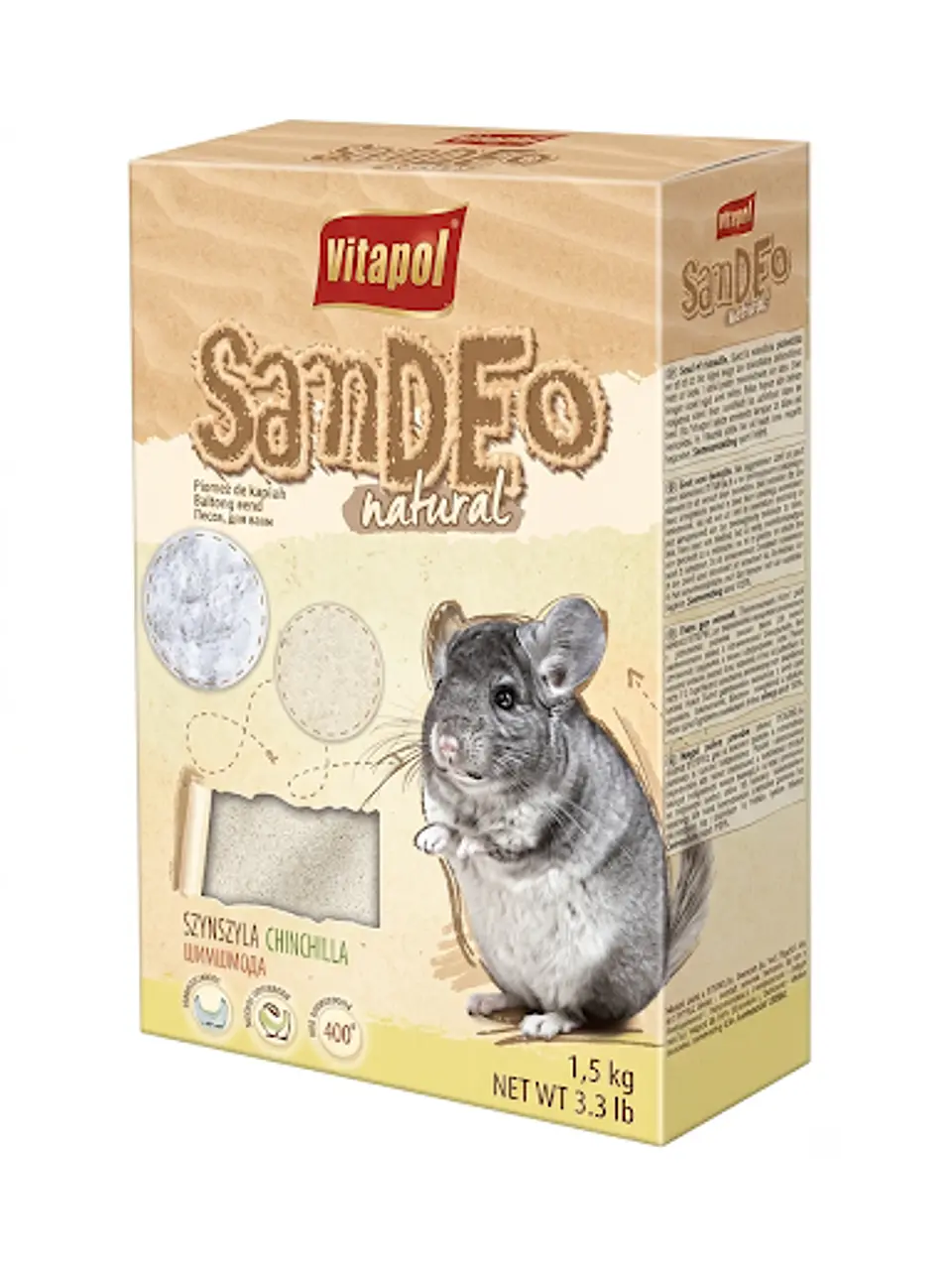 Arena de baño para chinchilla usada en hámster 1,5 kg 1
