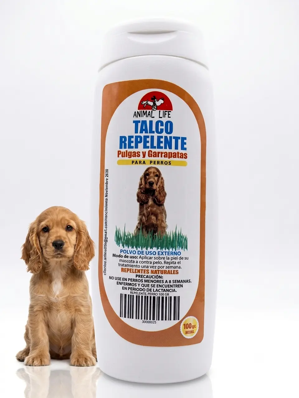 Talco repelente pulgas y garrapatas para perros 1