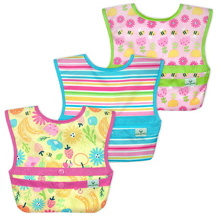 Baberos Snap & Go E/W Rosado Abeja Floral set de 3