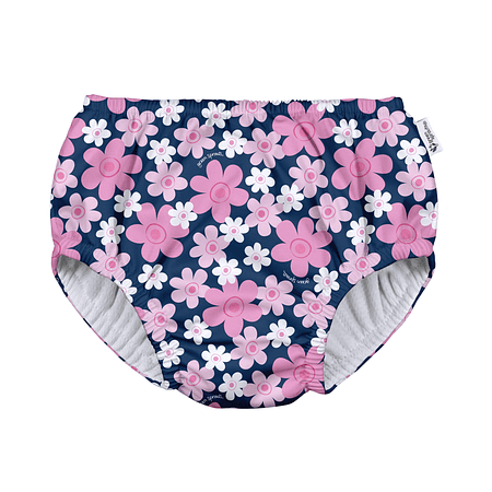 Traje De Baño ECO Con Pañal de agua Reusable Zunga Navy Blooms Iplay