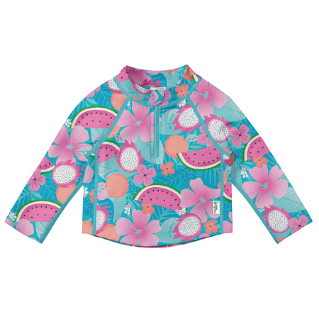 Polera Manga Larga con Filtro UV Celeste Fruta Tropical Iplay