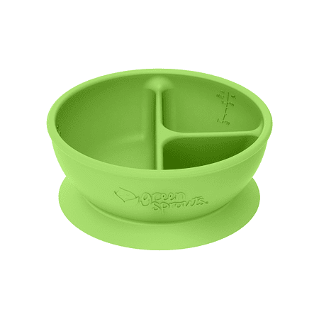 Bowl de Silicona Divisorio Adherente Verde