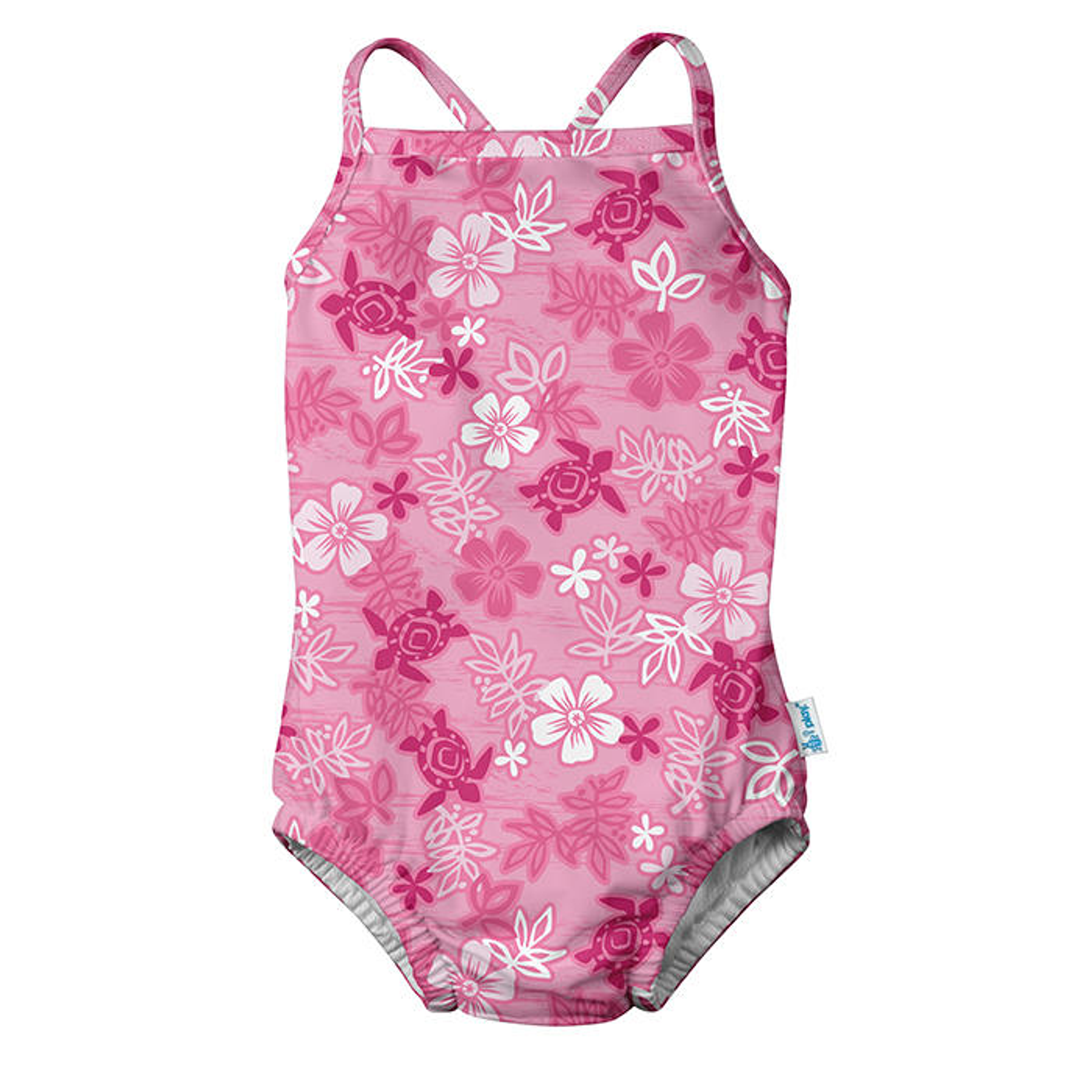 Traje de Baño con Pañal de Agua Tanksuit Rosado Hawaii