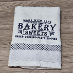 Pano de Copa Bordado - Bakery Sweets