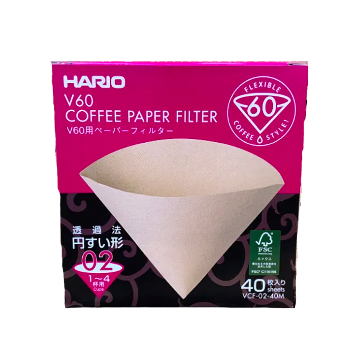 Filtro V60 Hario 02   40 unidades