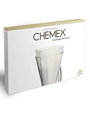 Filtros Chemex 3 cups 100 unidades.