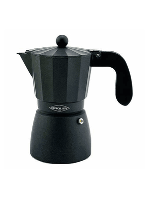 Cafetera Italiana Touareg 3 Tazas Negra