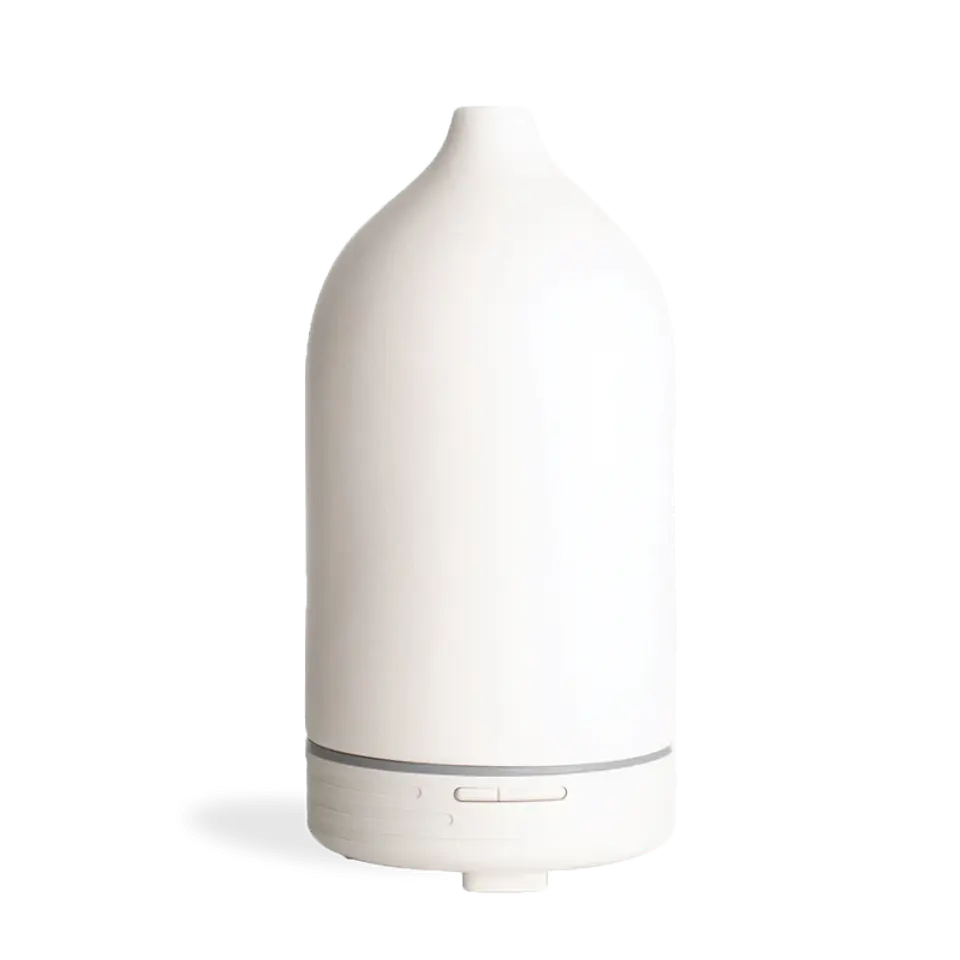 Difusor ultrasónico de cerámica - Blanco Liso 1