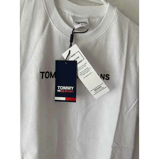 Polera crop Tommy Jeans linear logo