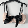 (34DD-M) Conjunto Victoria’s Secret brillos y moños satin