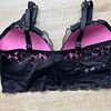 Bralette Encaje Floral Victoria's Secret Pink Negro