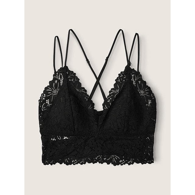 Bralette Encaje Victoria's Secret Pink Negro