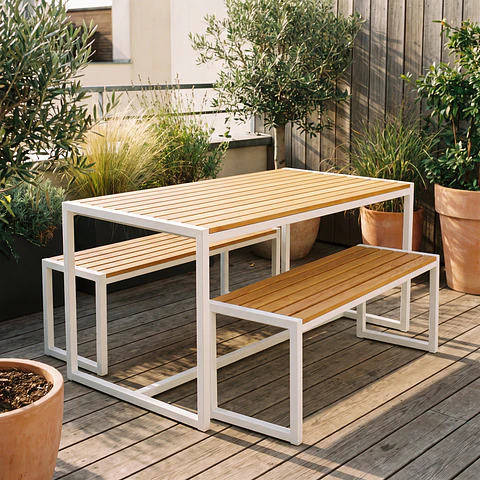 Set mesa y 2 bancas