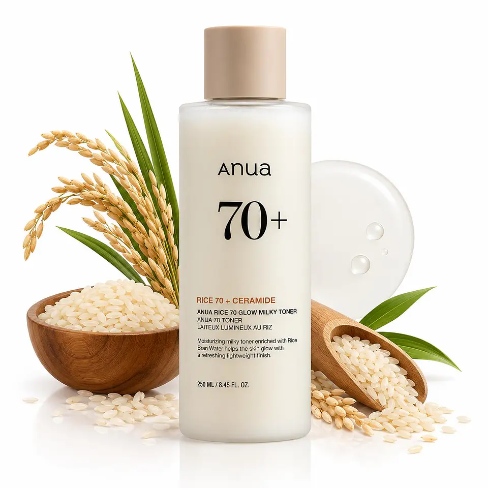 Anua Rice 70 Glow Milky Toner + Ceramide 1