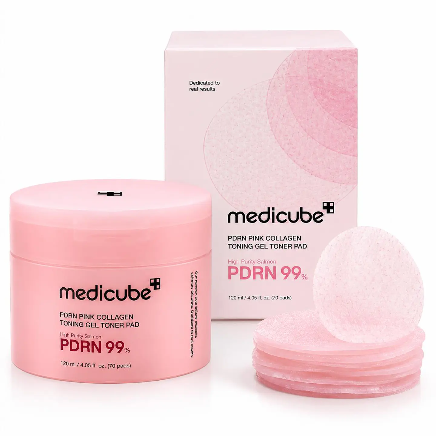 Medicube PDRN Pink Collagen Toning Gel Toner Pad – 70 Pads 1
