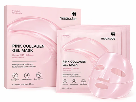 Medicube Pink Collagen Gel Mask – 4 Máscaras