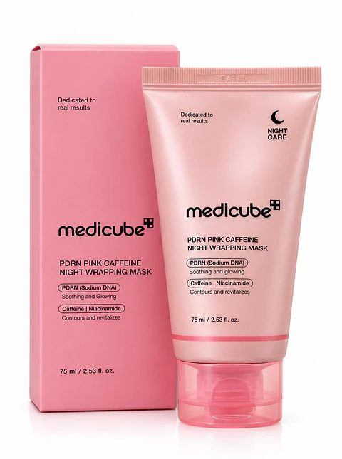 Medicube PDRN Pink Caffeine Night Wrapping Mask – Máscara Facial Noturna 75 ml