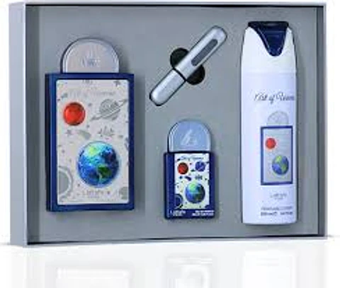 LATTAFA  SET ART OF UNIVERS 100 ML + 20 ML + DESODORANTE + PERFUMERO RECARGABLE UNISEX