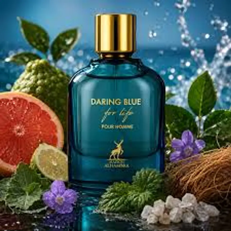 MAISON ALHAMBRA  DARING BLUE FOR LIFE POUR HOMME EDP 100 ML 2