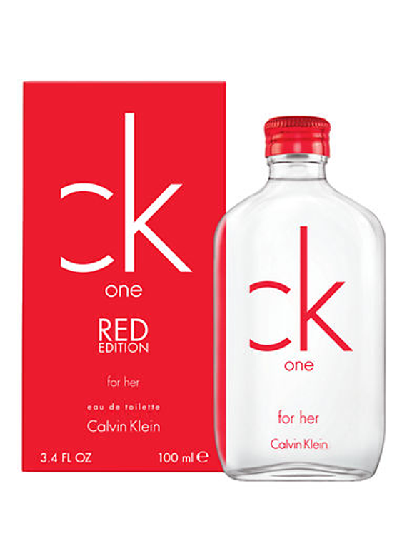 CK One Red para mujer / 100 ml Eau De Toilette Spray