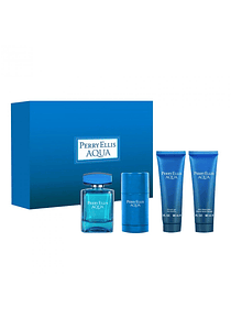 Perry Ellis Aqua para hombre / SET - 100 ml Eau De Toilette Spray