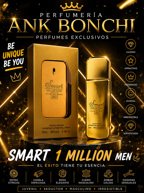 Smart 262 dupe de one million edp 25ml (hombre)