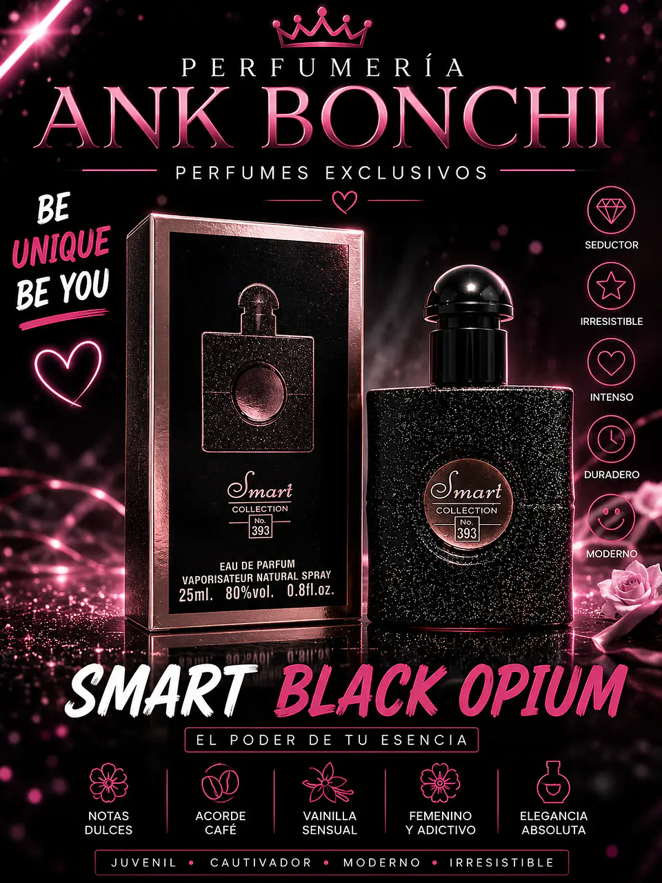 Smart 393 25ml dupe de blck opium  1