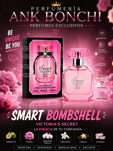 Smart 531 25ml dupe de bombshell VS mujer 