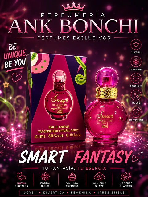 Smart 250 25ml (dupe de fantasy) mujer 