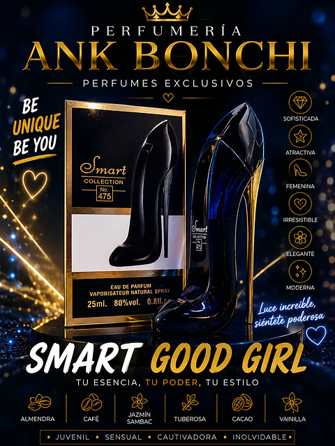 Smart 475 25ml (dupe de good girl) mujer 